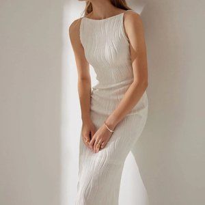 RIHOAS: The Water Ripple Textured Cami Dress